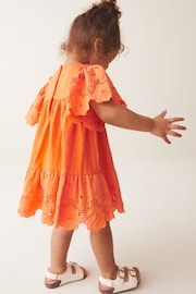 Orange Broderie Dress (3mths-7yrs) - Image 2 of 5