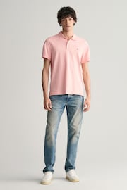 GANT Dark Pink Regular Shield Polo Shirt - Image 3 of 5