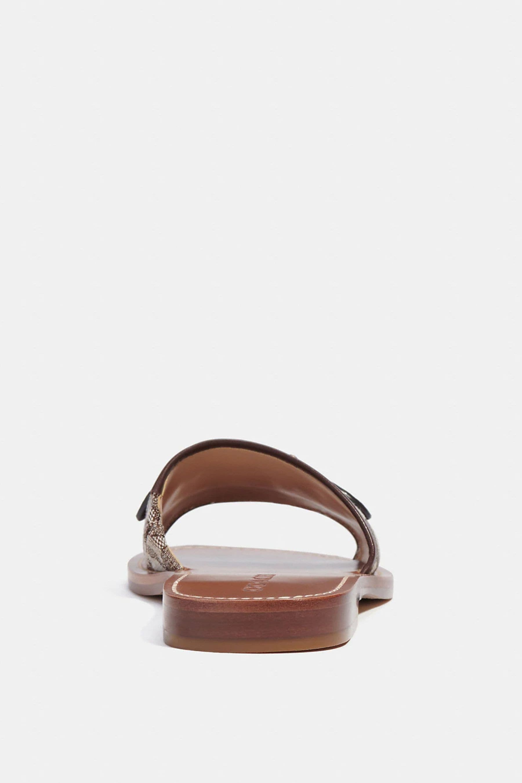 COACH Ina Jacquard Brown Sandals