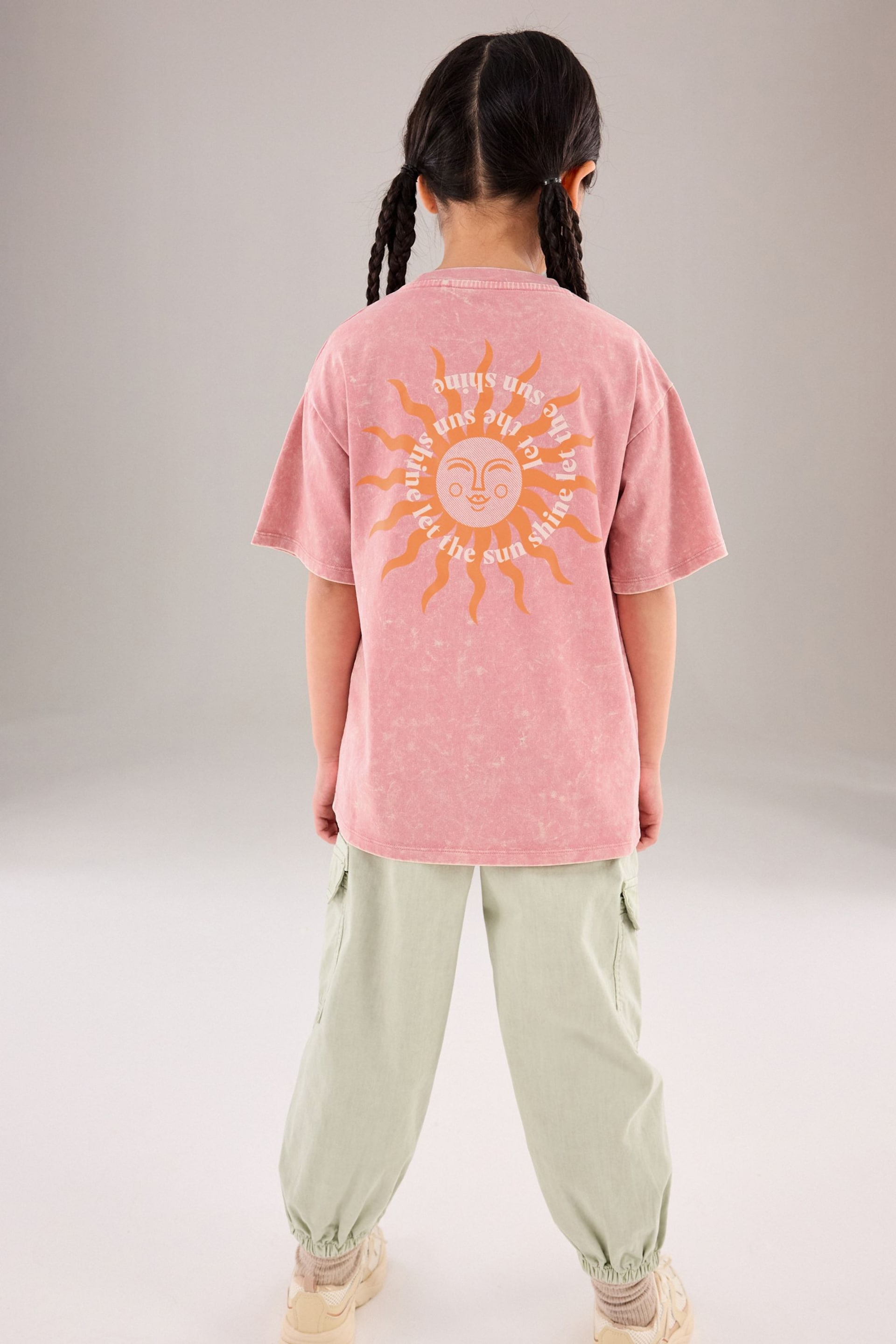 Pink Oversized Graphic T-Shirt (3-16yrs) - Image 1 of 7