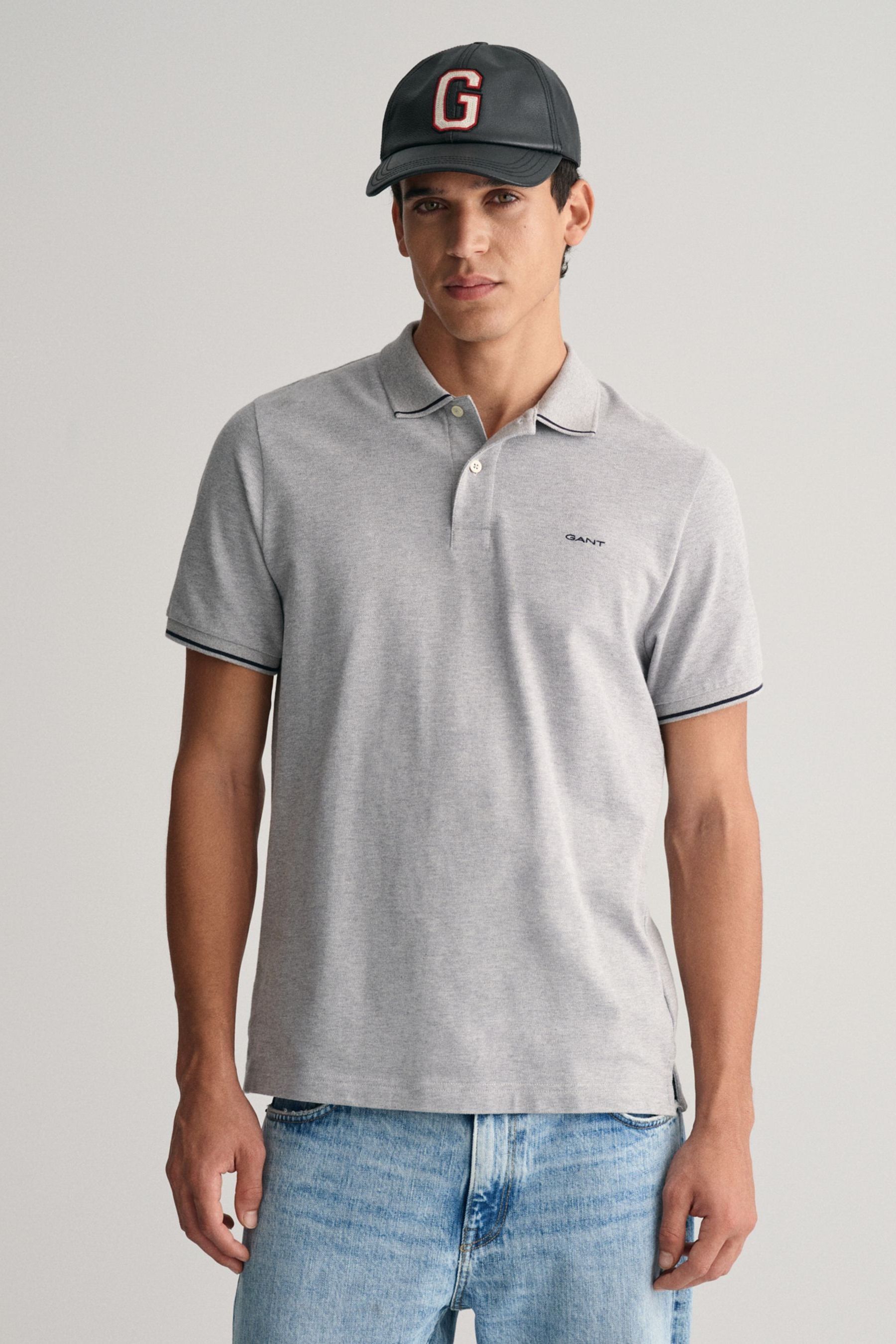 Gant grey polo shirt clearance