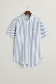 GANT Regular Fit Striped Cotton Linen Shirt - Image 5 of 5