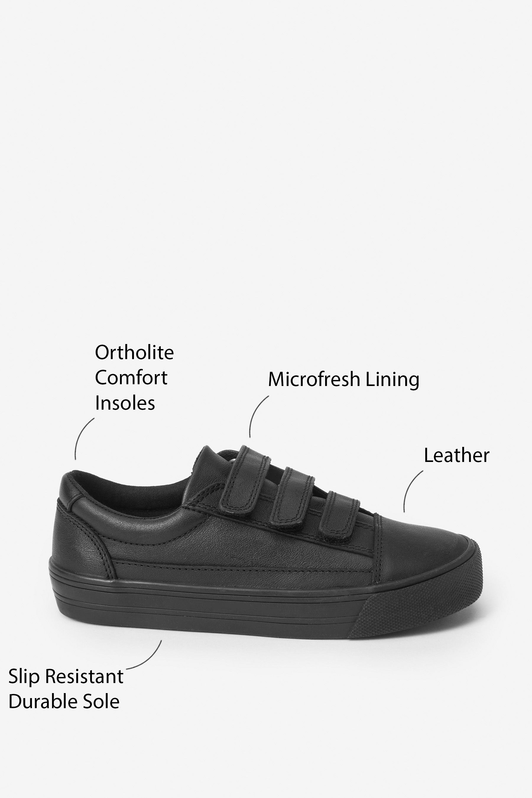 Buy Black Leather Triple Strap Shoes from the Next UK online shop
