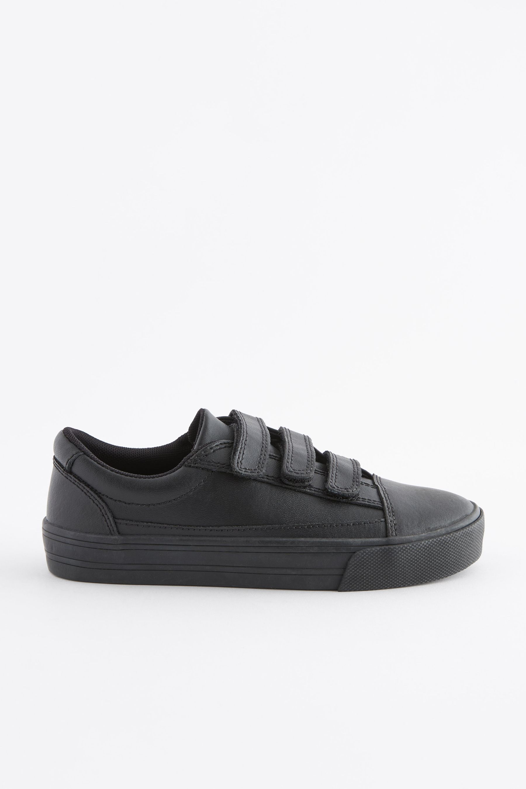 Black leather discount vans boys