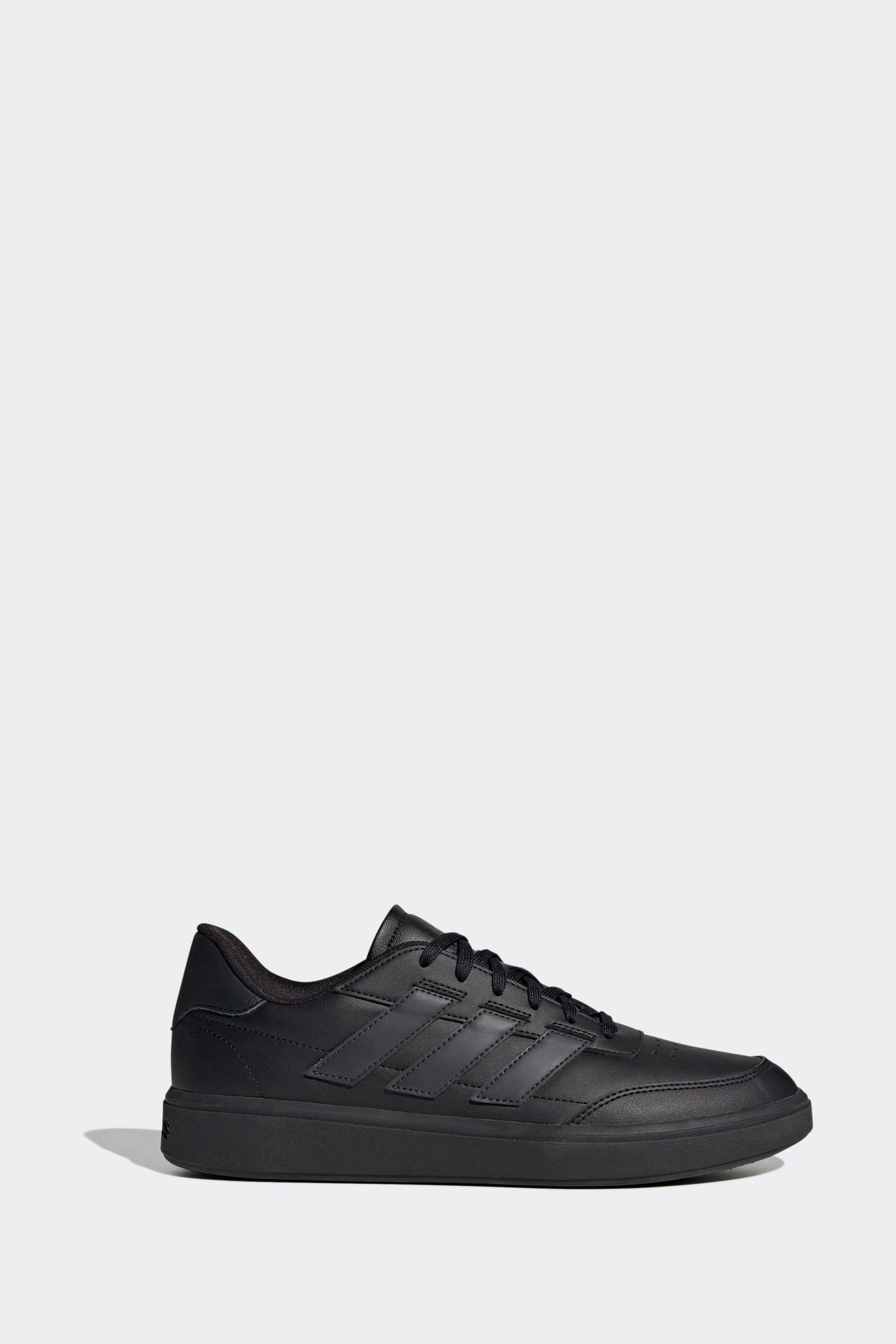 Addidas black leather shoes new arrivals