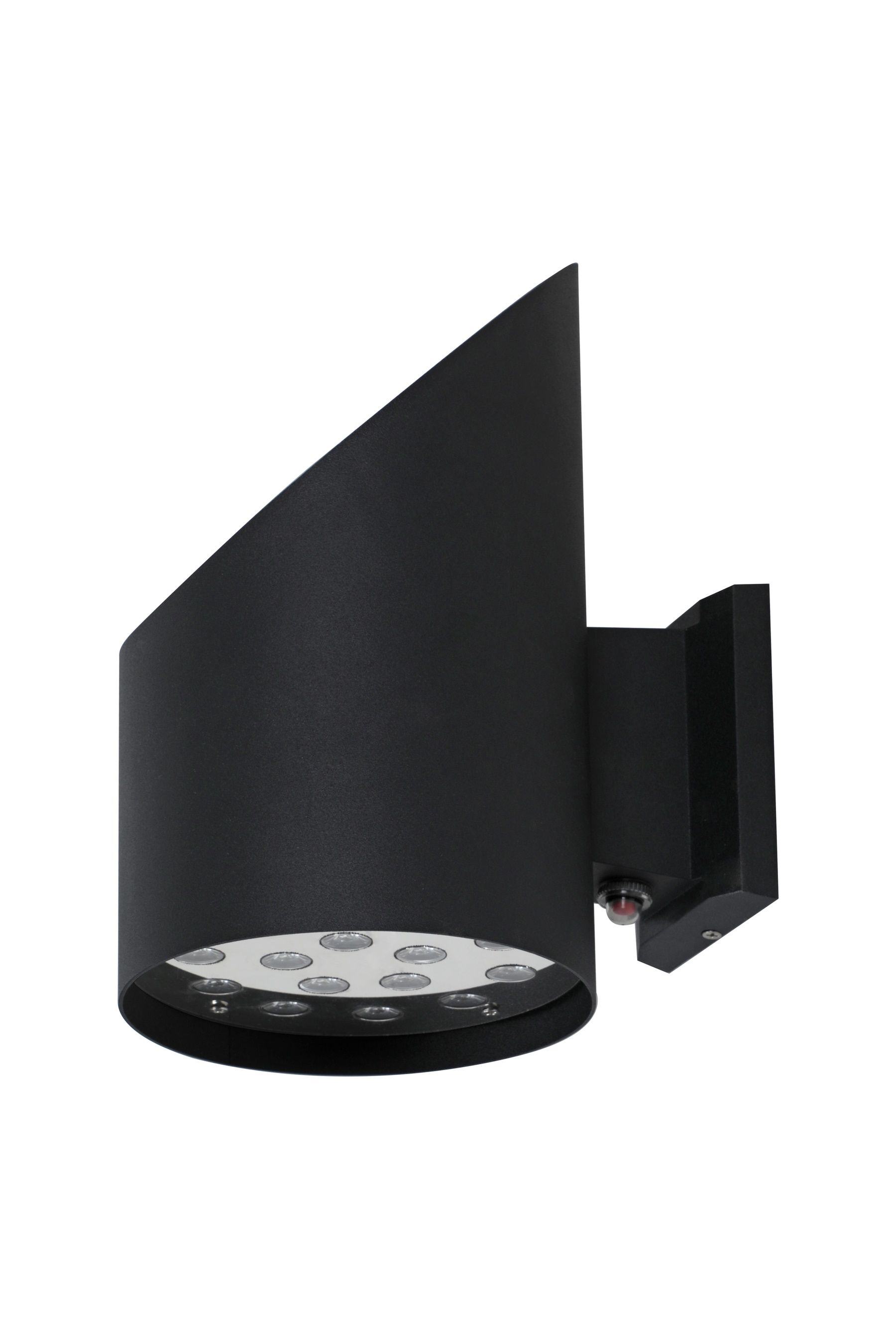 Elements black solar store planter wall light