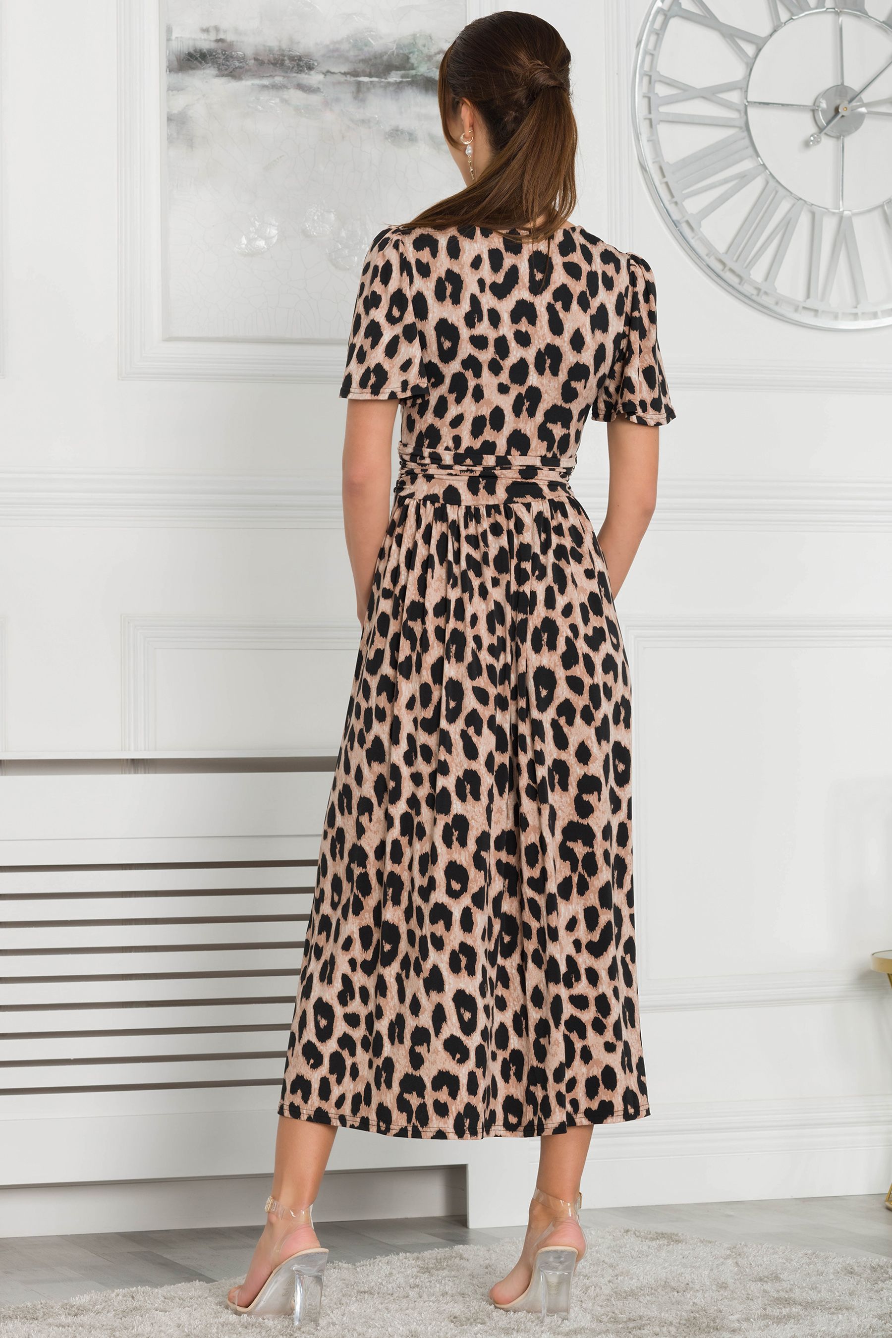 Buy Jolie Moi Leopard Animal Print Quaya Jersey Maxi Dress from Next Luxembourg