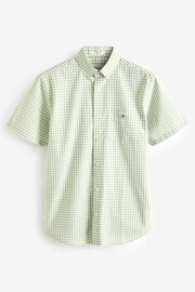 GANT Regular Fit Gingham Poplin Short Sleeve Shirt - Image 5 of 5