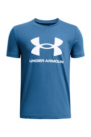 Under Armour Blue/White Sportstyle Logo T-Shirt - Image 1 of 2