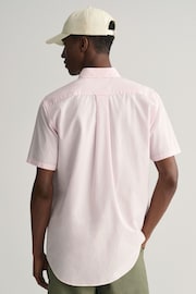 GANT Pink Regular Fit Poplin Short Sleeve Shirt - Image 2 of 5