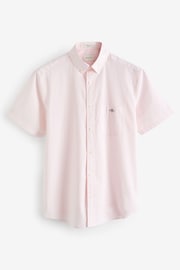 GANT Pink Regular Fit Poplin Short Sleeve Shirt - Image 5 of 5