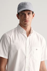 GANT White Regular Fit Poplin Short Sleeve Shirt - Image 4 of 6