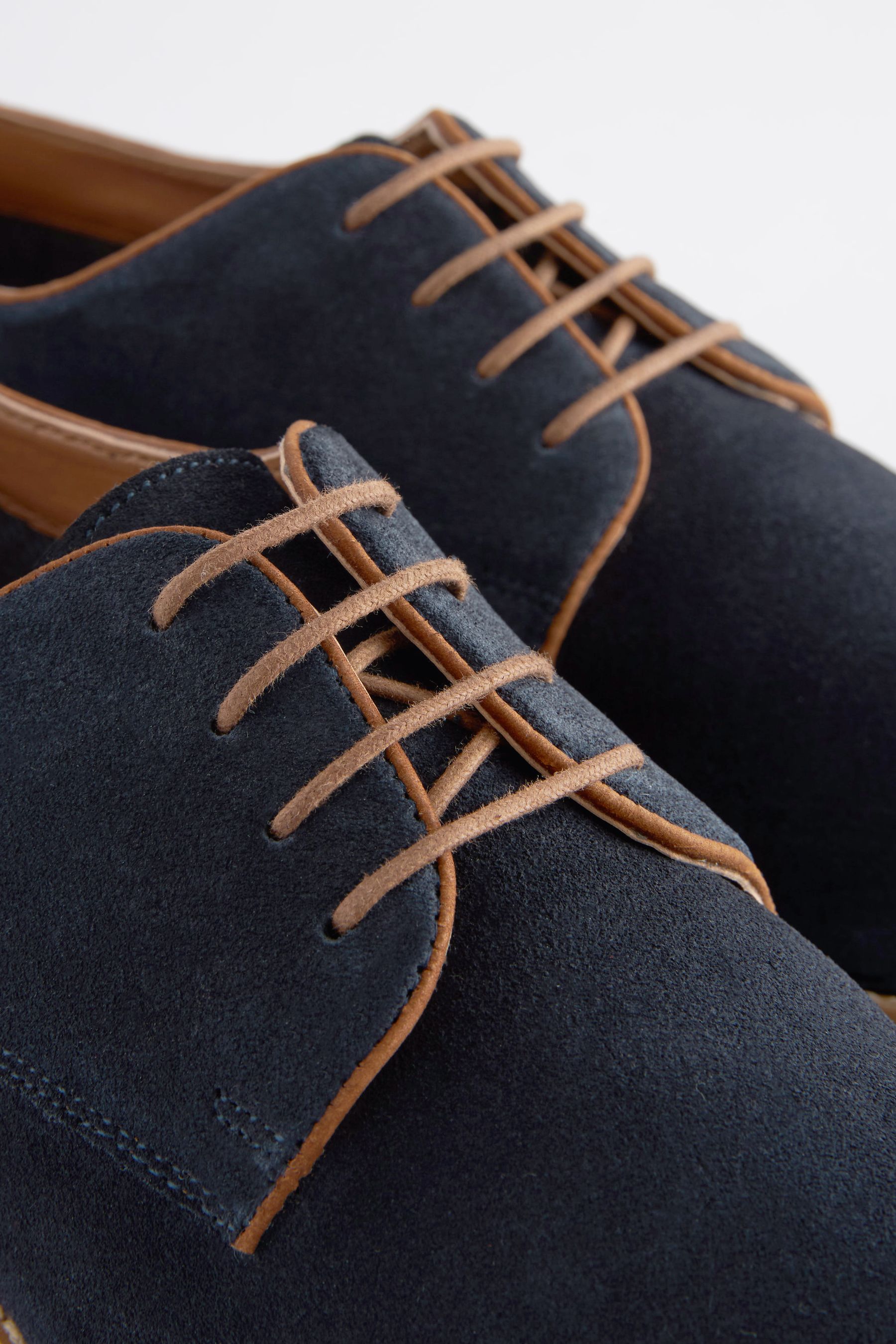Buy Navy Blue Suede Derby Shoes from the Next UK online shop