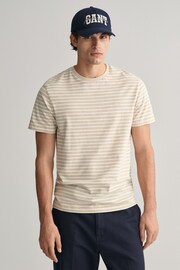 GANT Natural Striped Cotton T-Shirt - Image 1 of 5