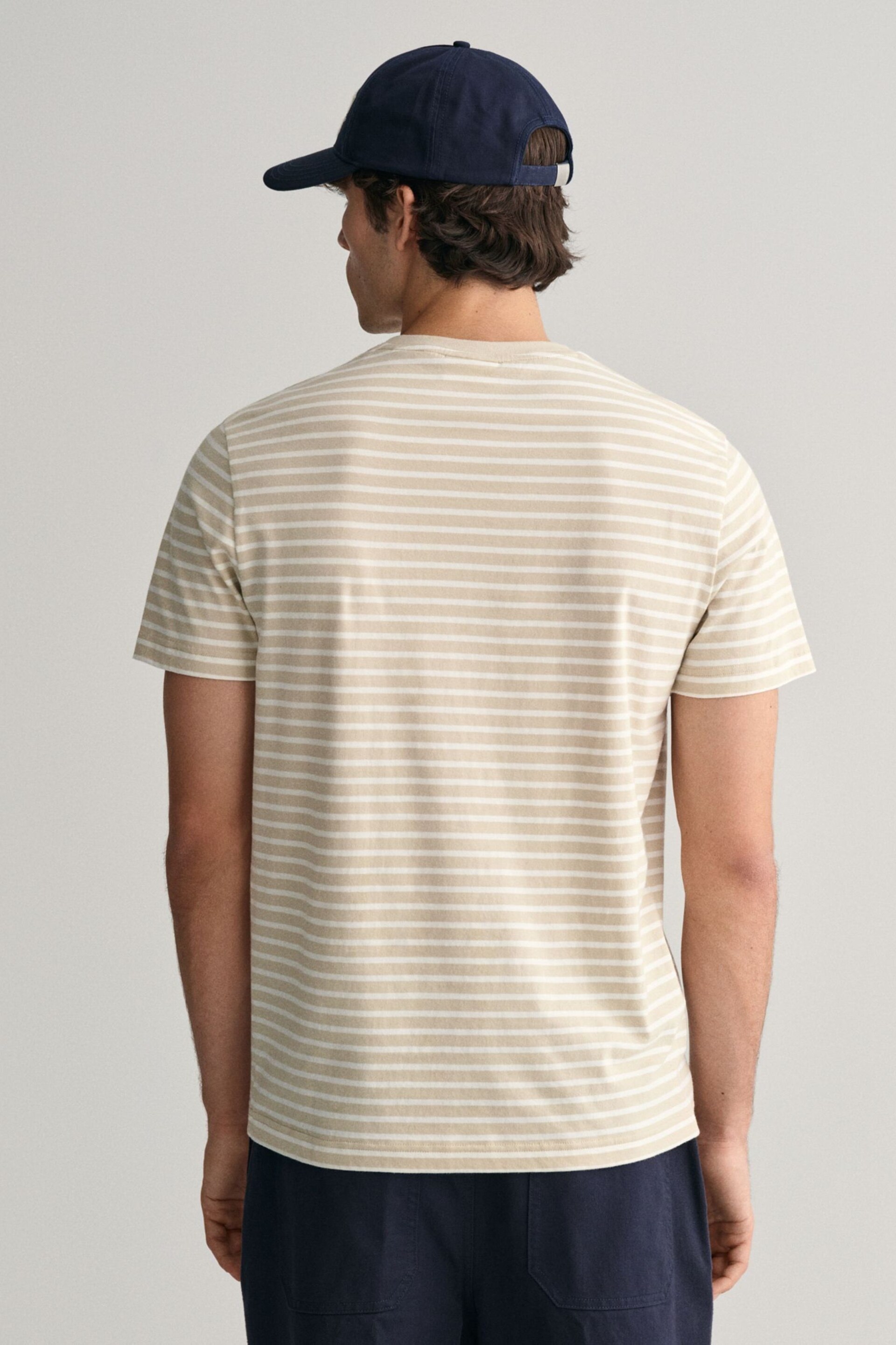 GANT Striped Cotton T-Shirt - Image 2 of 5