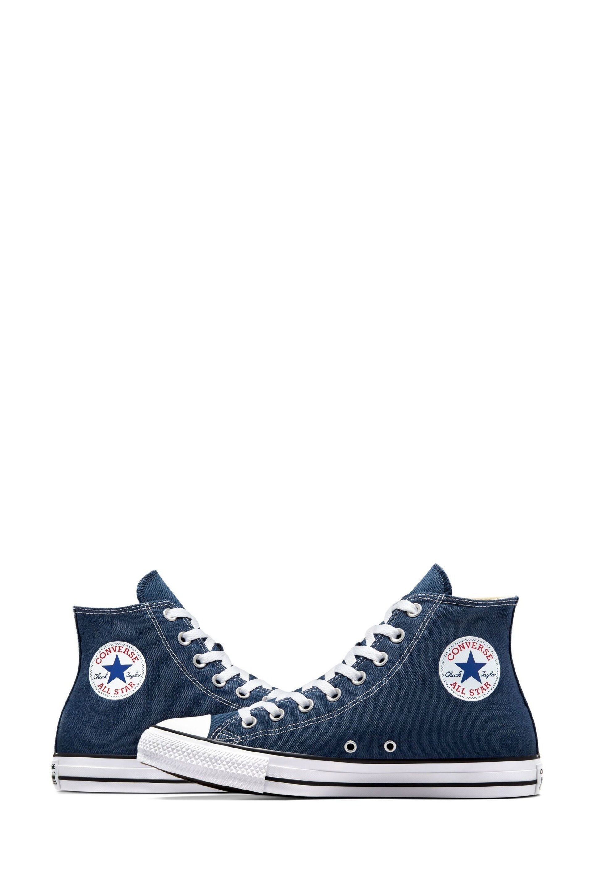 Converse Navy Regular Fit Chuck Taylor All Star High Trainers - Image 10 of 11