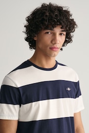 GANT White Barstripe Cotton T-Shirt - Image 4 of 5