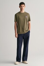GANT Green Embroidered Archive Shield T-Shirt - Image 3 of 5