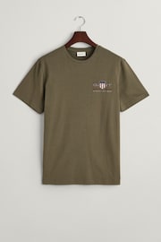 GANT Green Embroidered Archive Shield T-Shirt - Image 5 of 5