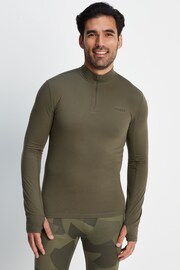 Tog 24 Green Snowdon Thermal Zip Neck Saga T-Shirt - Image 1 of 7