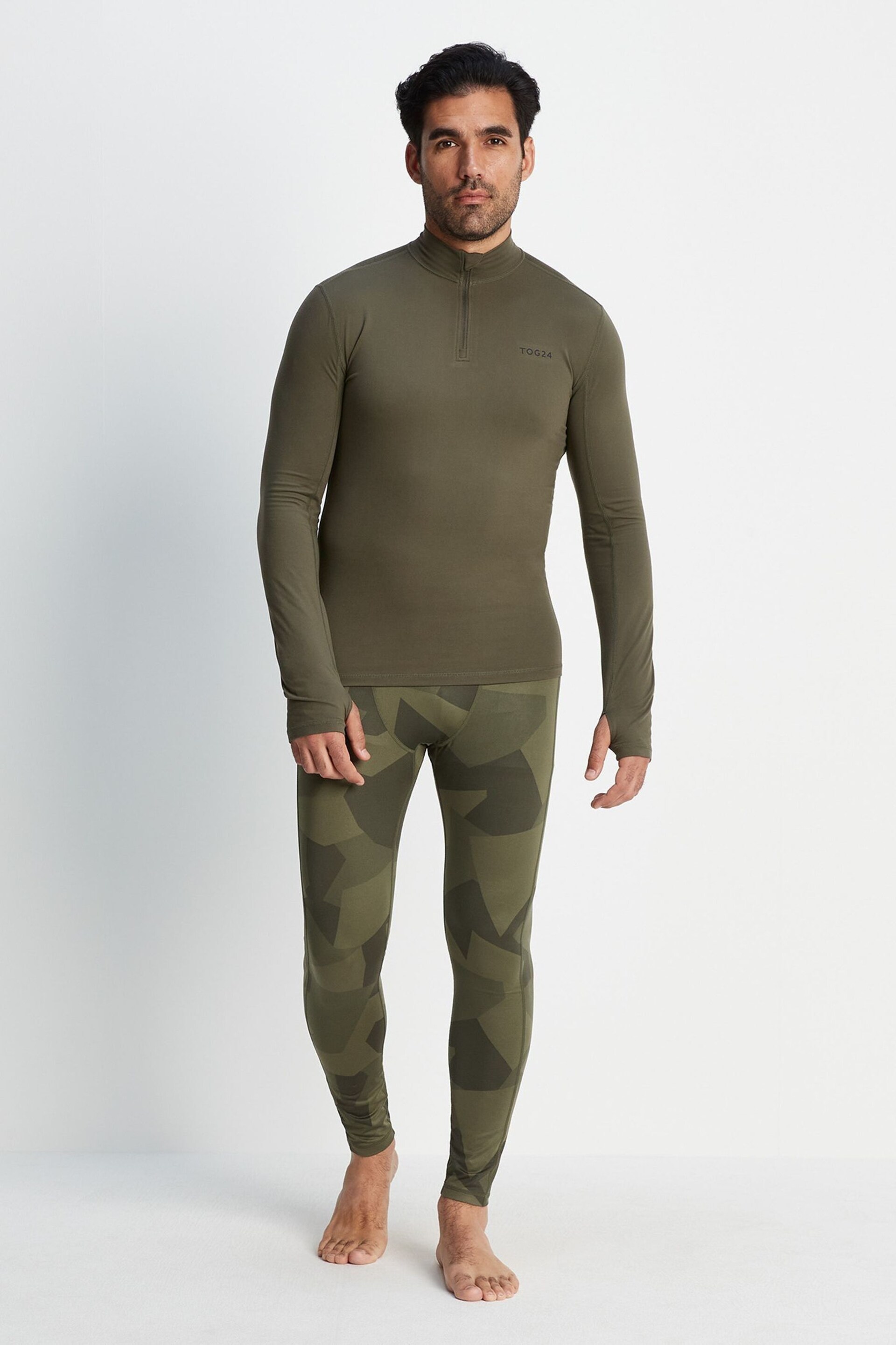 Tog 24 Green Snowdon Thermal Zip Neck Saga T-Shirt - Image 4 of 7