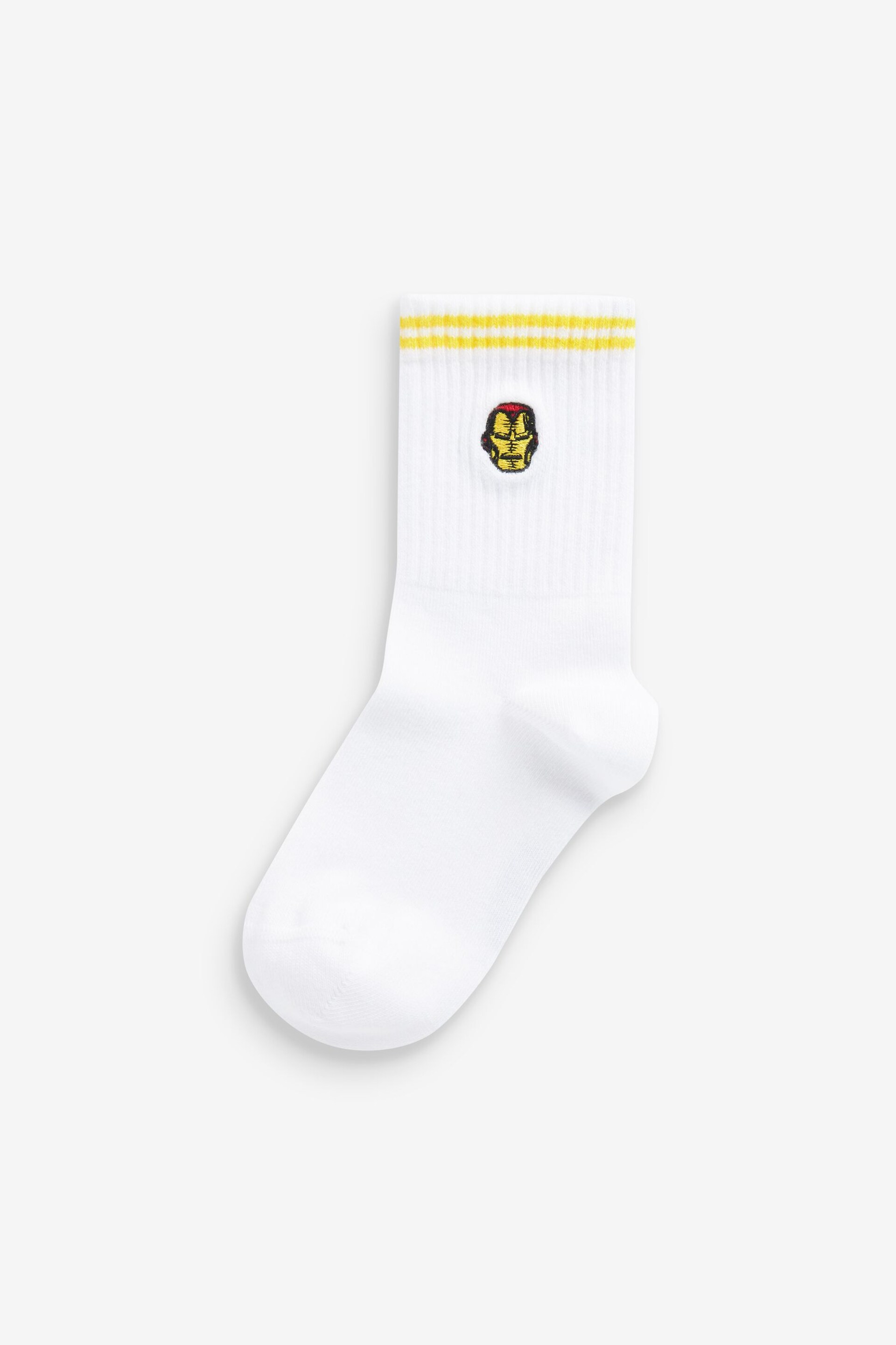 Marvel White Ground Ribbed Socks 3 Pack - Image 2 of 4