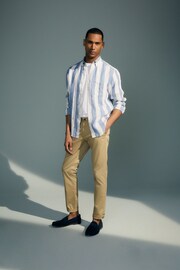 GANT Regular Fit Bold Striped Linen Shirt - Image 3 of 6