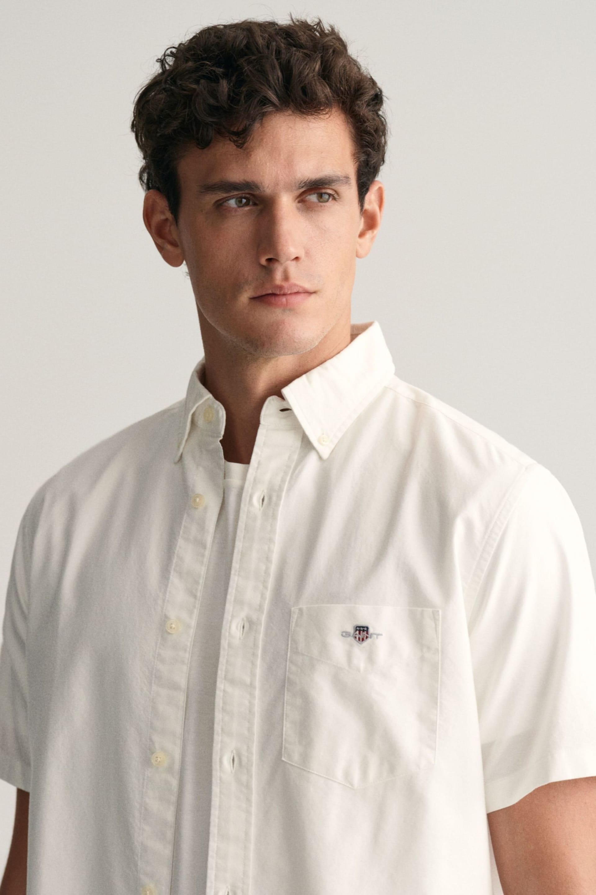 GANT Regular Fit Oxford Short Sleeve Shirt - Image 5 of 6