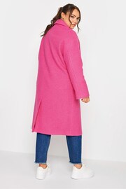 Yours Curve Pink Curly Boucle Coat - Image 2 of 5
