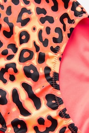 Coral Pink Leopard Print Swimsuit (3-16yrs) - Image 8 of 8
