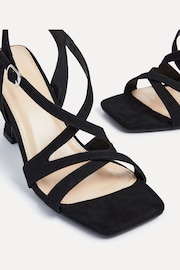 Linzi Black Liberty Open Toe Strappy Heeled Sandals With Flared Stiletto - Image 4 of 5