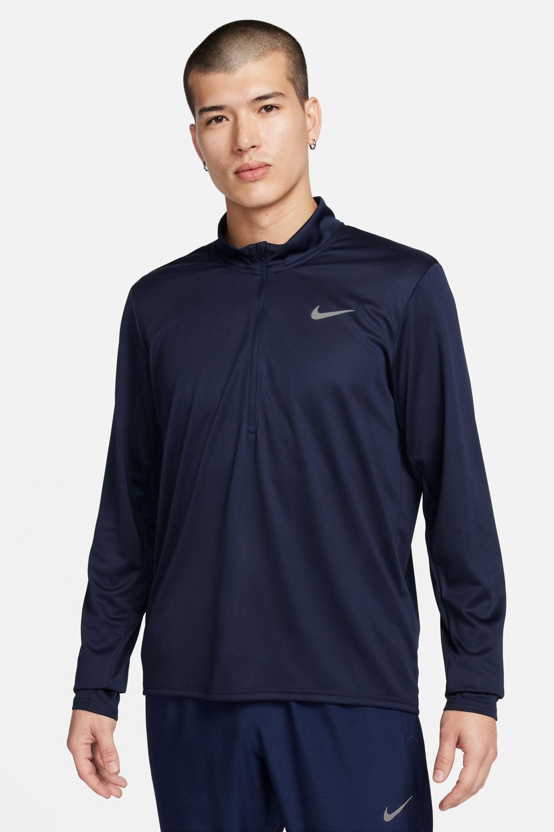 Nike navy half zip new arrivals