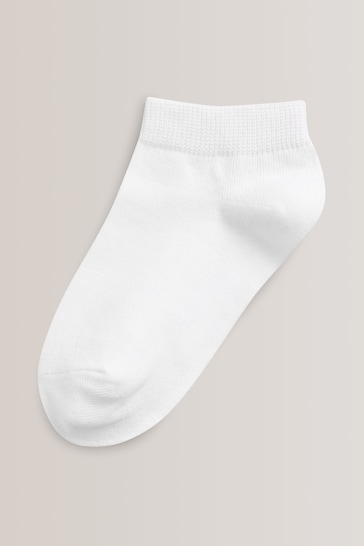 White 5 Pack Cotton Rich Trainer Socks