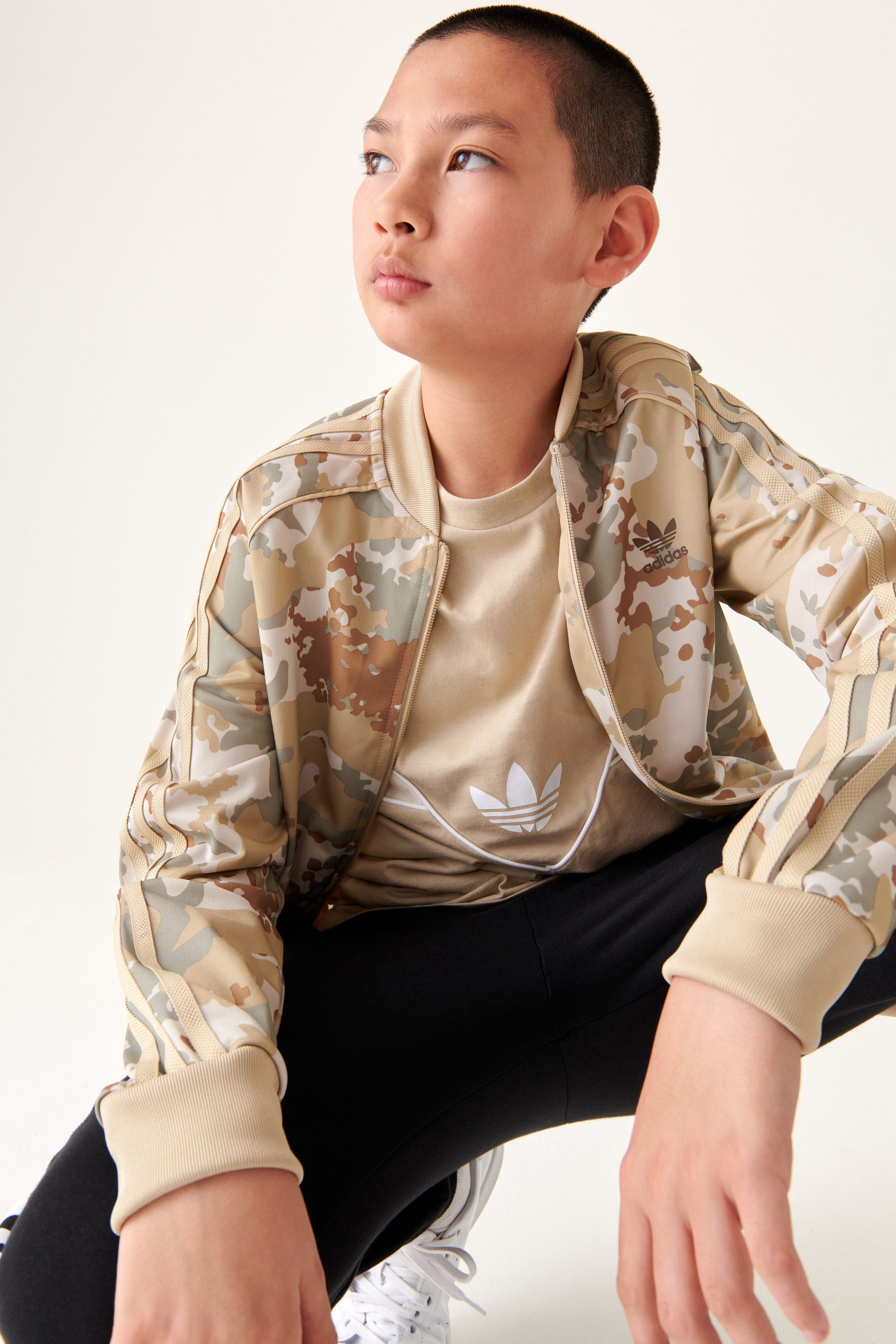 Buy adidas Originals Junior Beige Track Jacket from Next Ireland