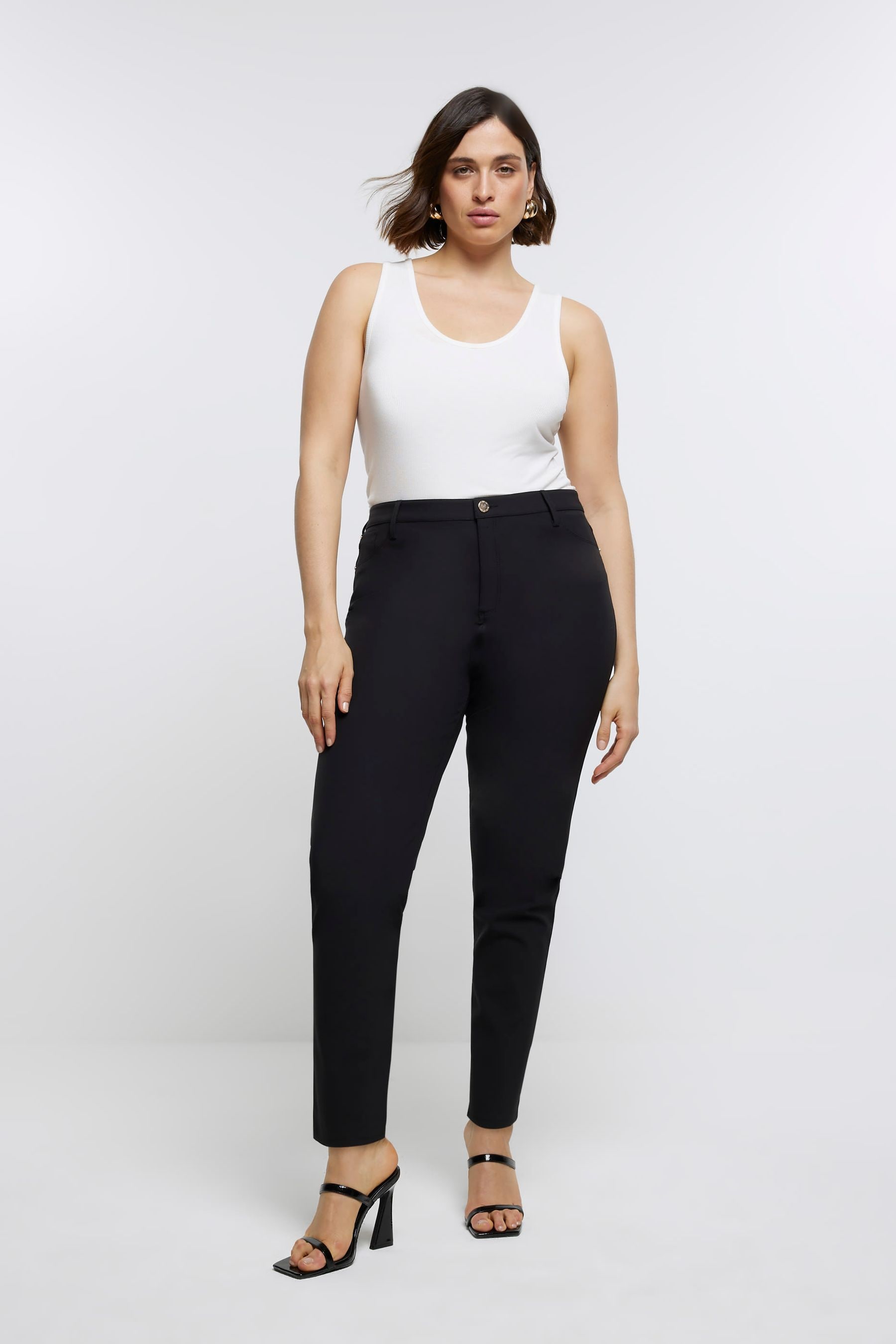 River island sales black skinny trousers
