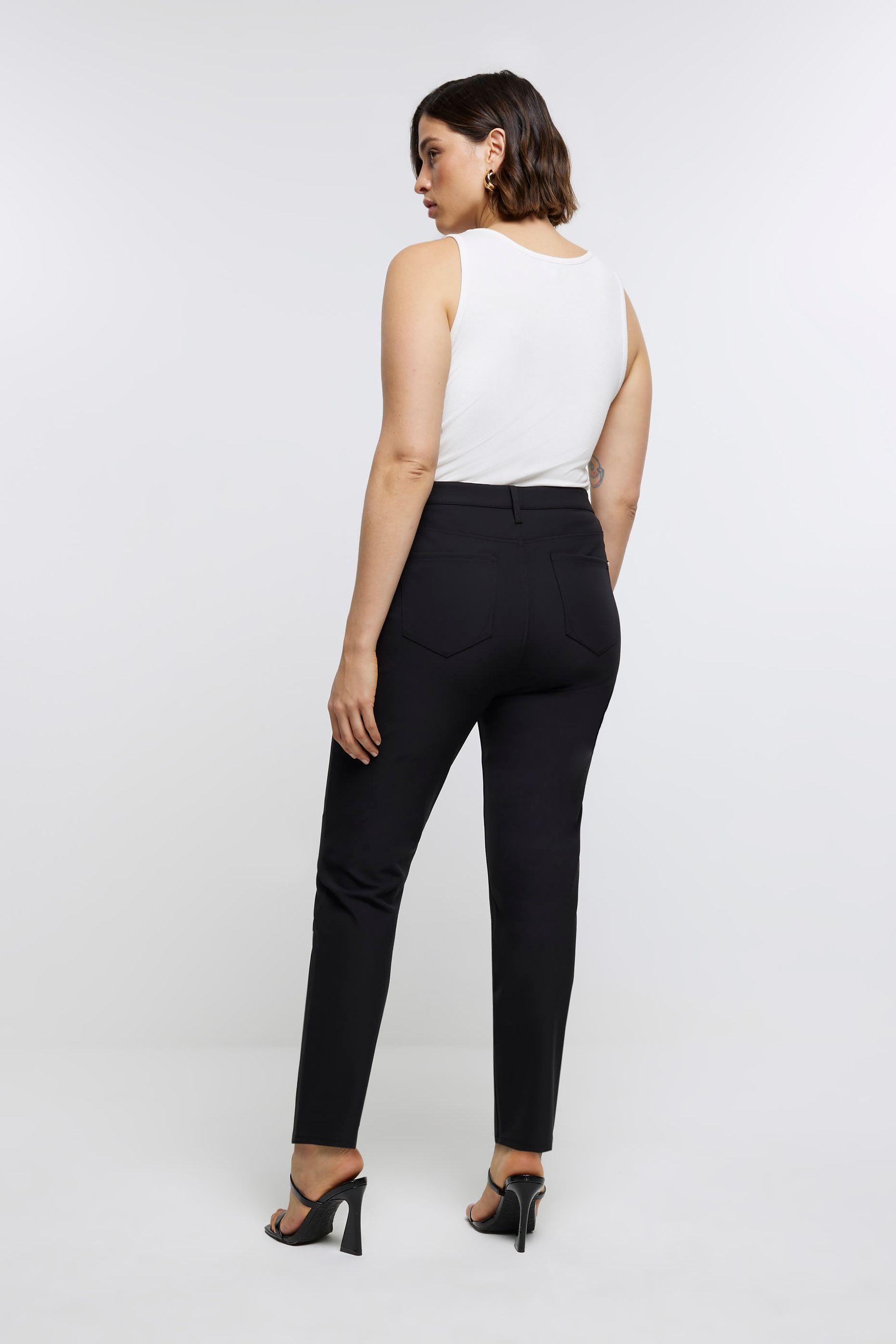 Buy River Island Black Plus Skinny Fit Trousers from the Next UK