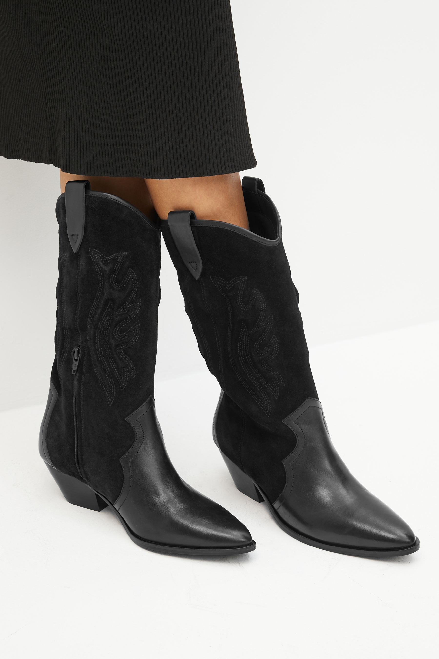 Calf length western boots best sale