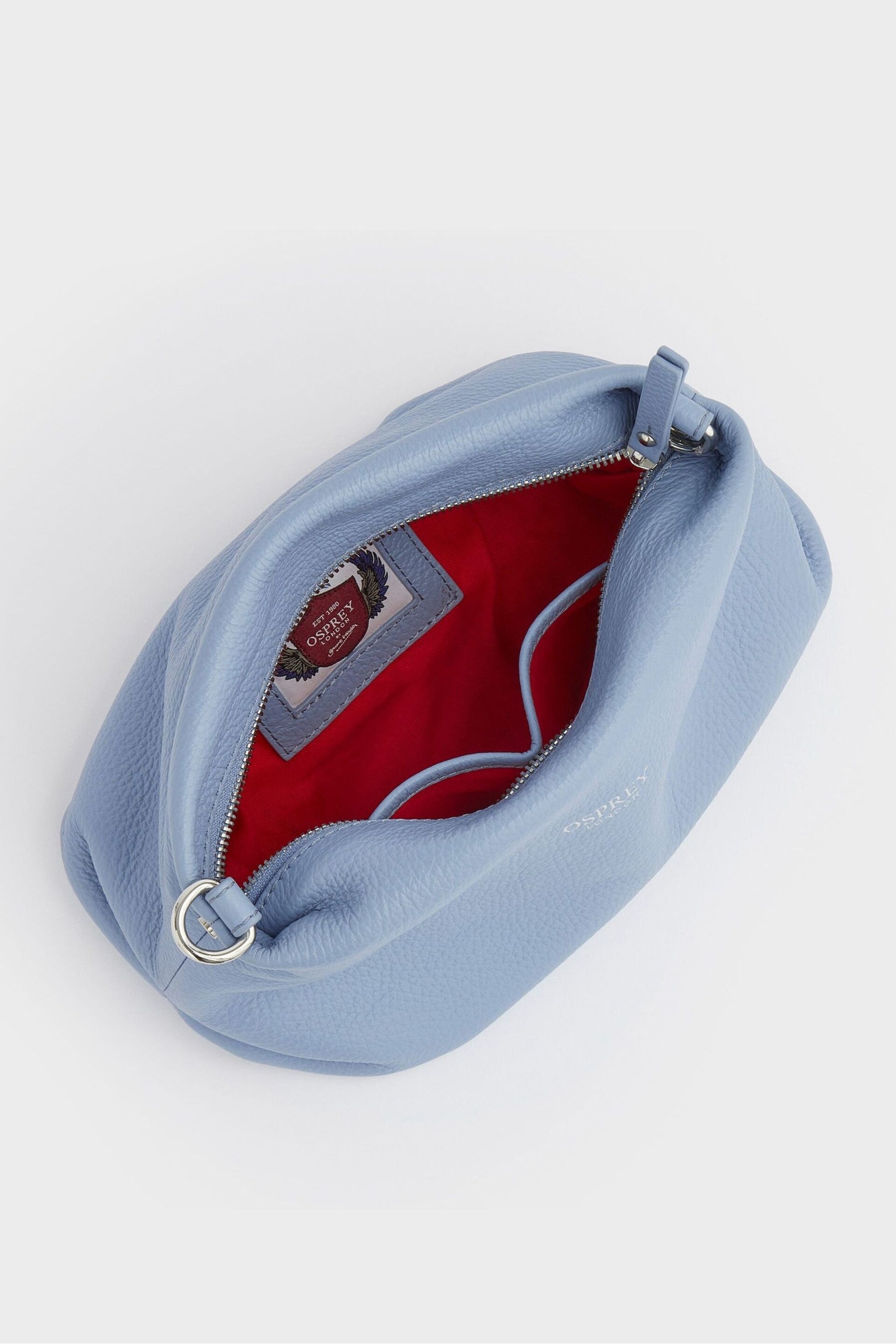 OSPREY LONDON The Carina Shrug Italian Leather Midnight Pearl Midnight Handbag - Image 3 of 5