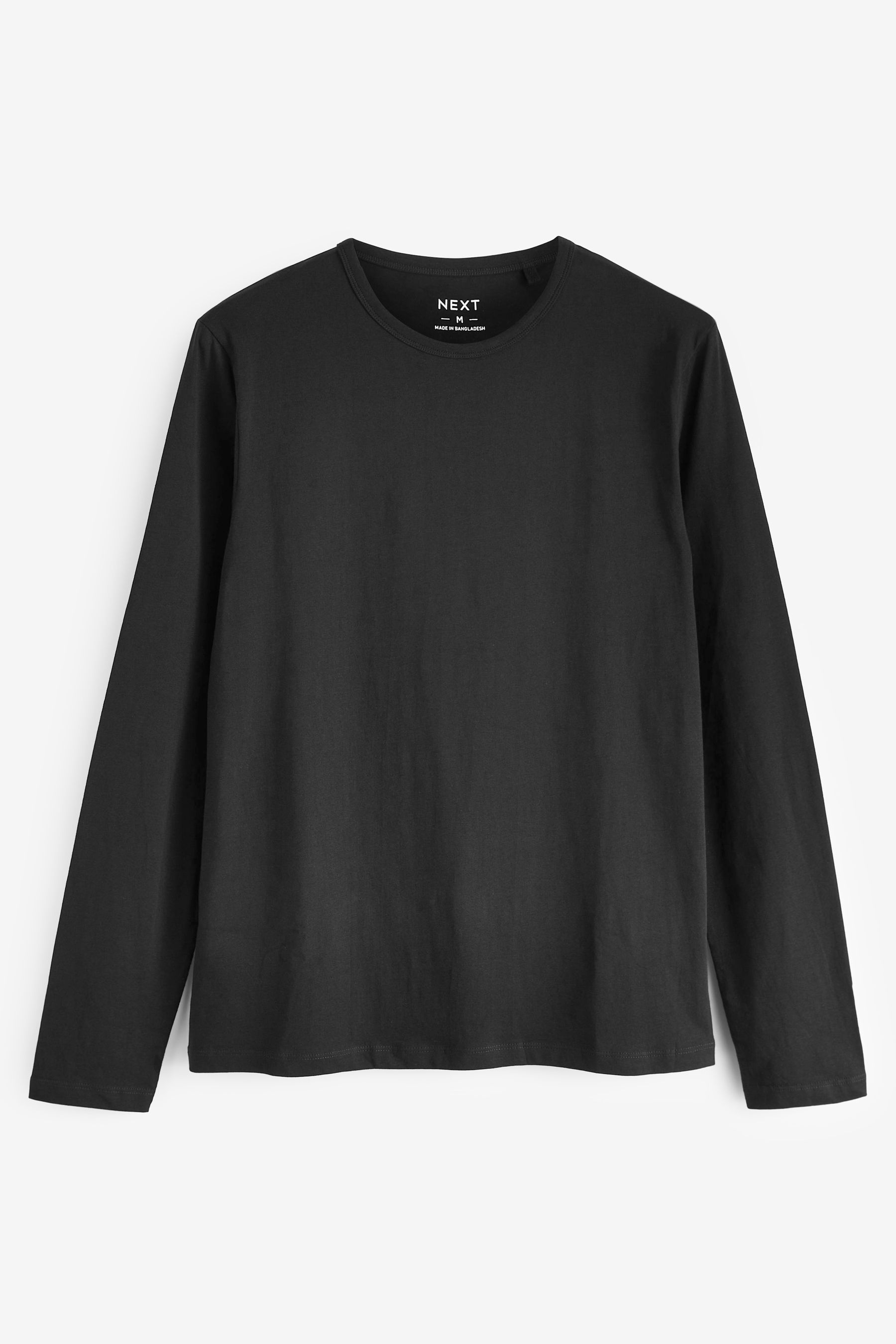 Buy Black Long Sleeve 100 Cotton T Shirts 5 Pack from the Next UK online shop