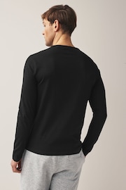 Black Long Sleeve 100% Cotton T-Shirts 5 Pack - Image 6 of 7