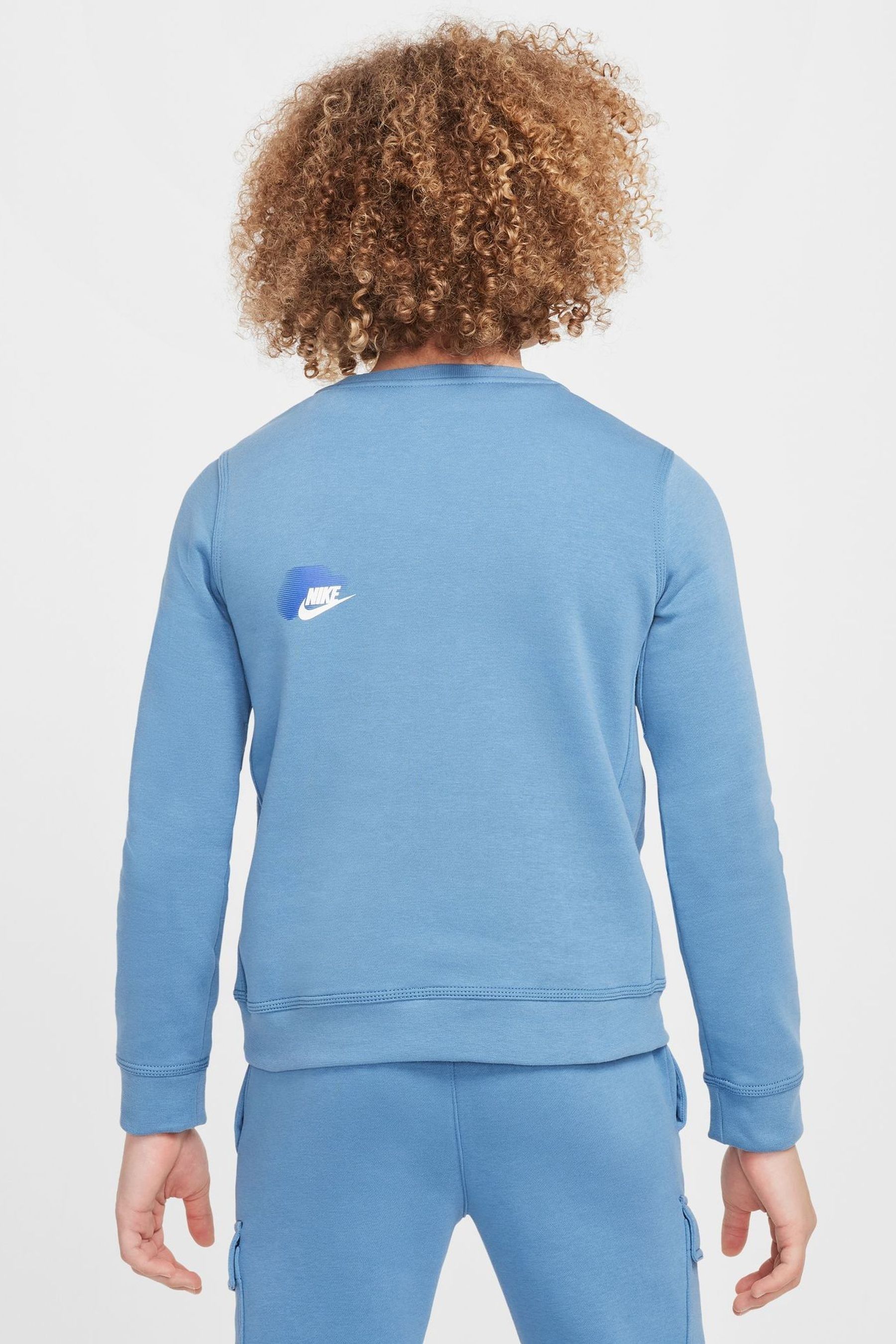 Buy Nike Navy Multi Logo Crew Sweatshirt from Next Luxembourg