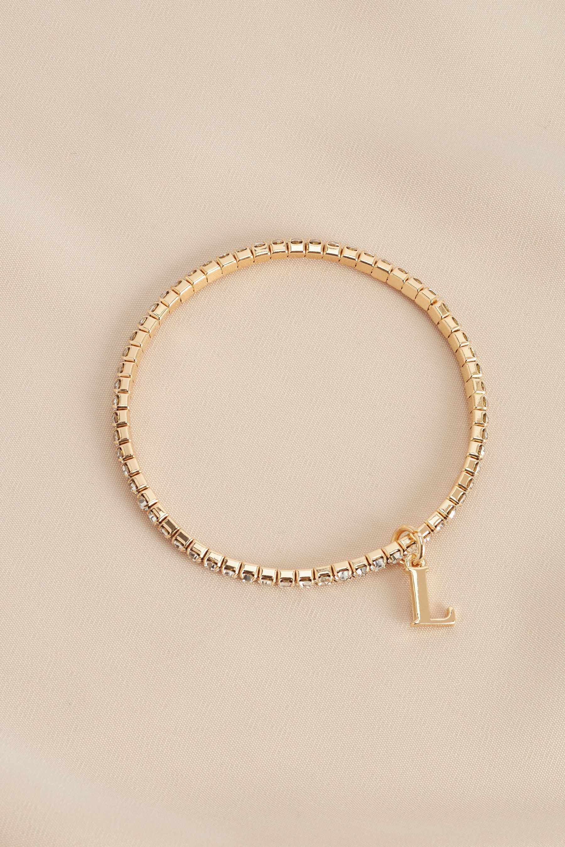 L initial bracelet discount