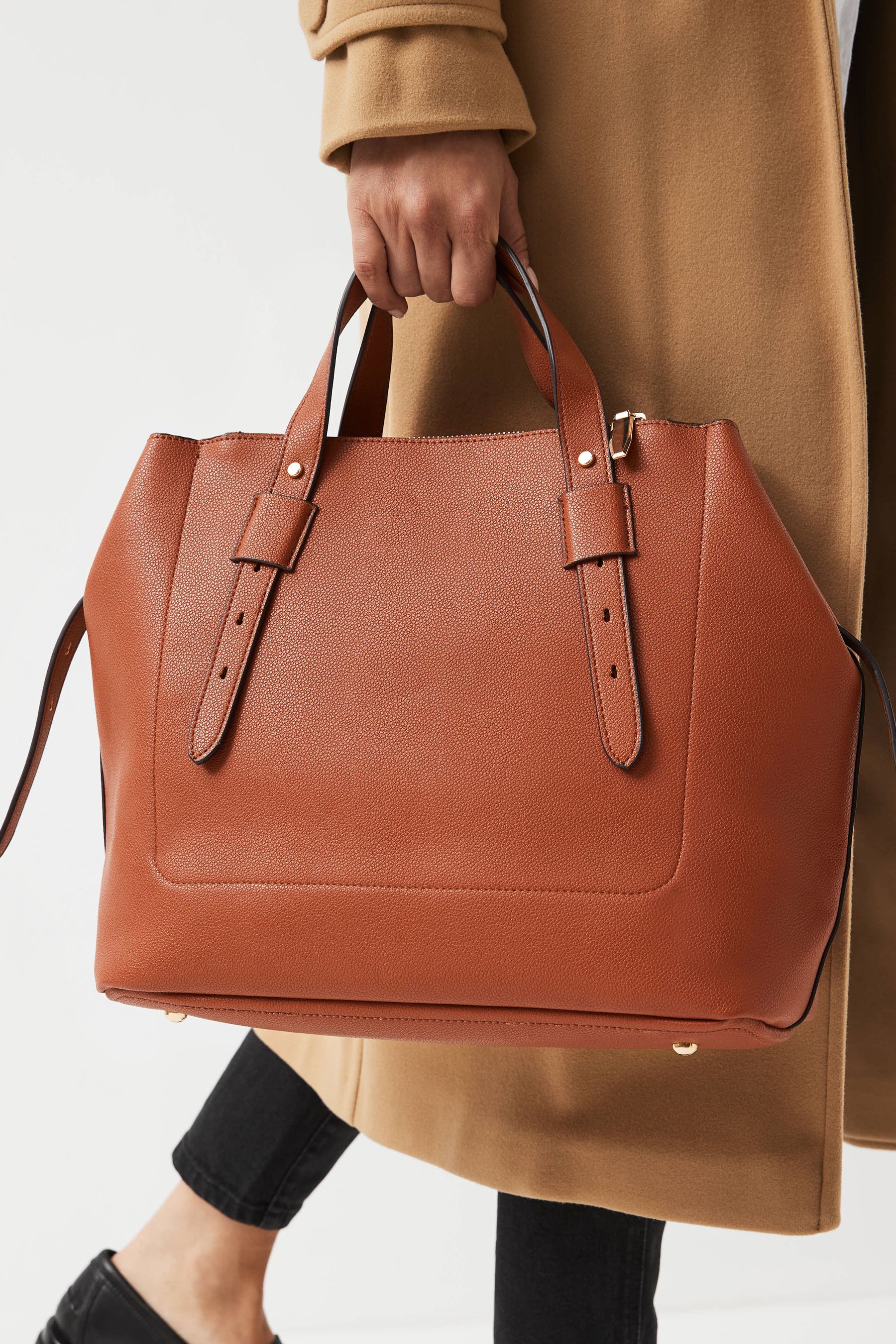 Buy Tan Brown Grab Handle Tote Bag from Next Luxembourg