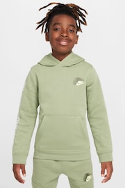 Nike Green Multi Logo Overhead Hoodie - Image 1 of 8