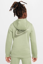 Nike Green Multi Logo Overhead Hoodie - Image 2 of 8