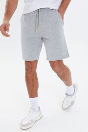 Threadbare Light Grey Basic Fleece Shorts - Image 1 of 4