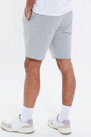 Threadbare Light Grey Basic Fleece Shorts - Image 2 of 4