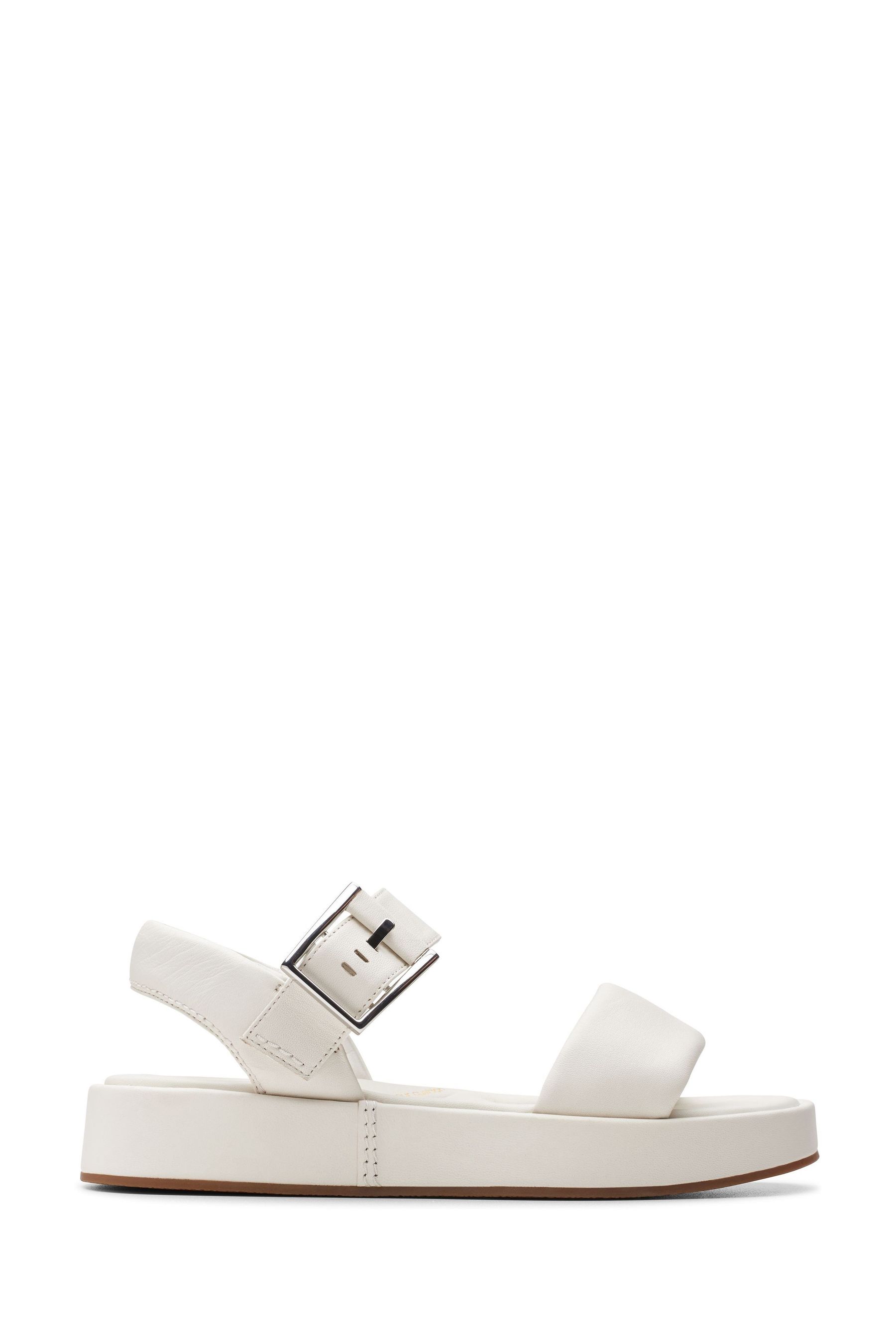 Clarks white leather sandals 2025