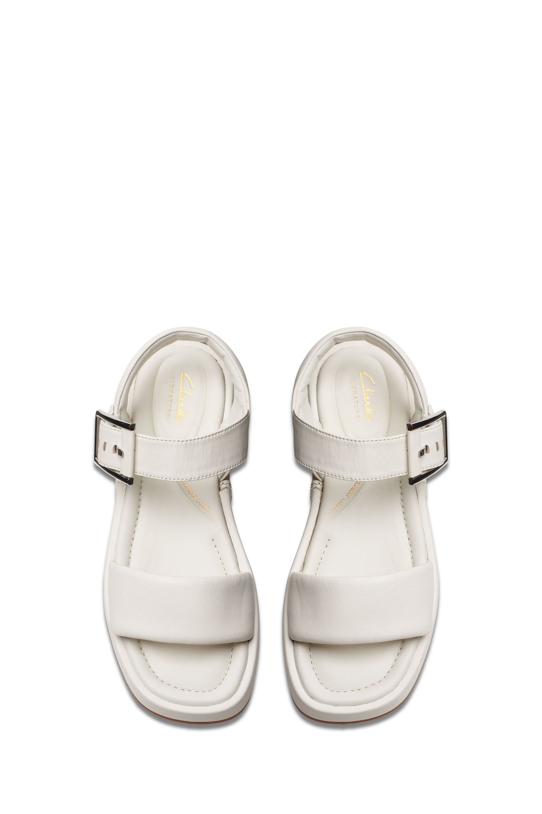 Buy Clarks White Leather Alda Strap Sandals from Next Norway