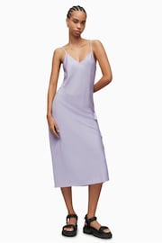 AllSaints Purple Hera Dress - Image 4 of 7